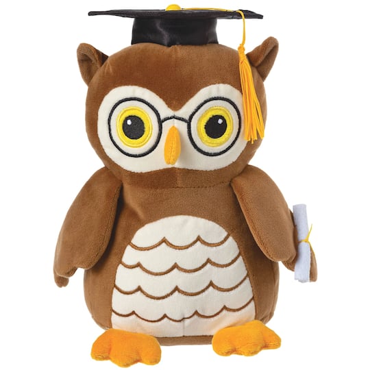 9.5&#x22; Plush Graduation Owl Balloon Weights, 2ct.